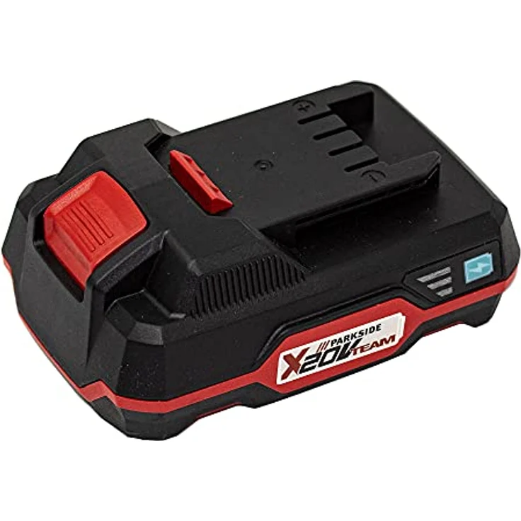 Parkside Akku 20V 2,0Ah Lithium-Ionen Batterie PAP 20 A1 Ladezustandandanzeige Ersatzakku für Parkside Geräte Werkzeuge mit Ladekabel 21,5 Volt 2,4A Ladegerät PLG 20 A1 (Akku) – Bild 2