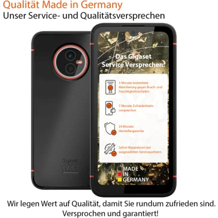 Gigaset GX4 PRO robustes Business-Smartphone 4G - staub- & wasserdicht IP68, Militärnorm - 6,1" HD+ Display mit Gorilla Glass - 128GB+6GB RAM - 48MP Kamera - 400 std Standby - Android 12, Black – Bild 5