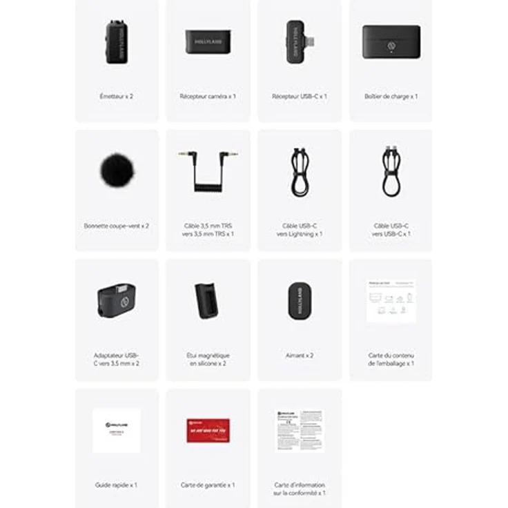 Hollyland Lark Max 2 Combo, 32-Bit-Full-Chain-Mikrofonsystem mit AI Noise Cancellation und 340 m Reichweite, 2 Sender und USB-C-Empfänger – Bild 4