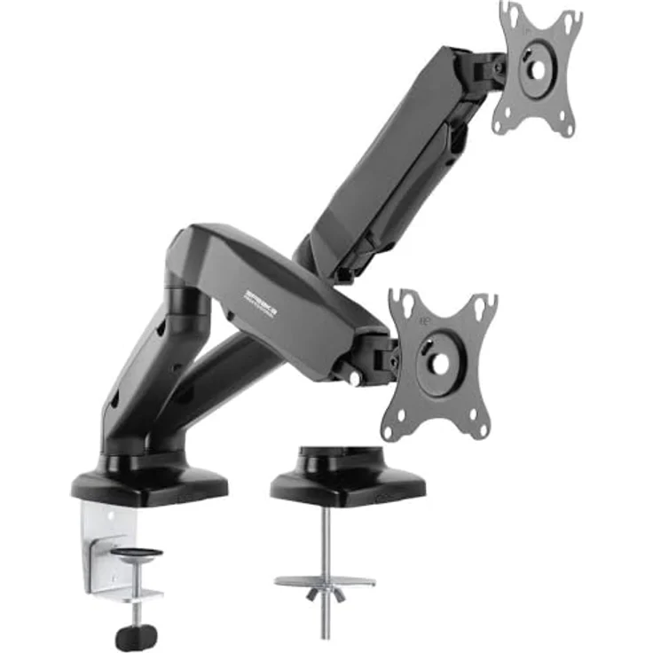 Speaka Professional SP-MM-910 2fach Monitorhalterung 43,2 cm (17) - 81,3 cm (32) Gasdruck-Technik, Neigbar, Schwenkbar – Bild 2