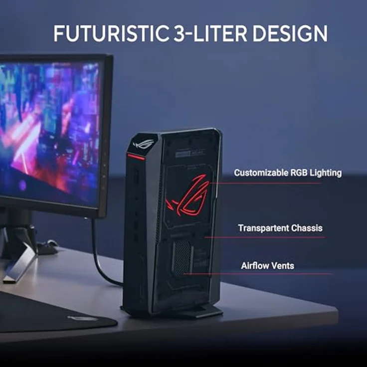 ASUS ROG NUC 15 Tall Mini PC RNUC15JNK9X28AA2, Intel Core Ultra 9 275HX, NVIDIA GeForce RTX 5080, 2TB SSD, 32GB RAM, WiFi 7, Windows 11 Home, EU-Netzkabel – Bild 4