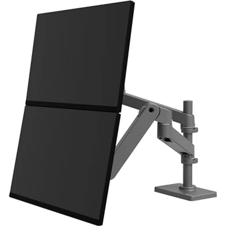 Ergotron LX Pro 45-690-293 Flachbildschirm-Tischhalterung, 68,6 cm (27"), ergonomisch, höhenverstellbar, dunkles Grau – Bild 4