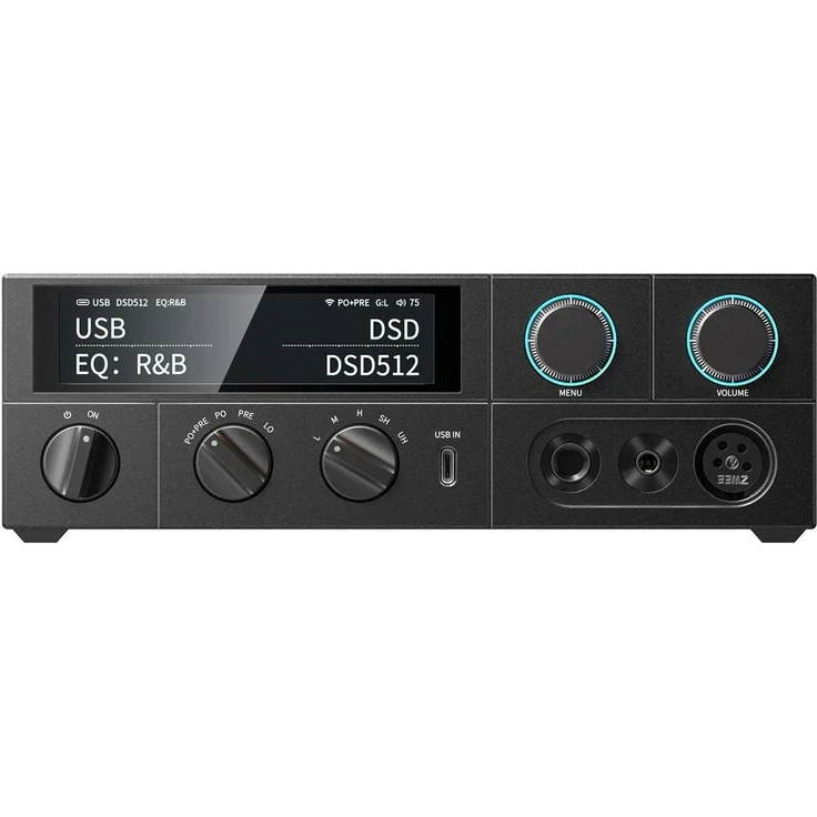 FiiO K15, Kopfhörerverstärker mit USB-DAC, Klangregelung, Gain-Schalter, Bluetooth, WLAN, Airplay, Schwarz