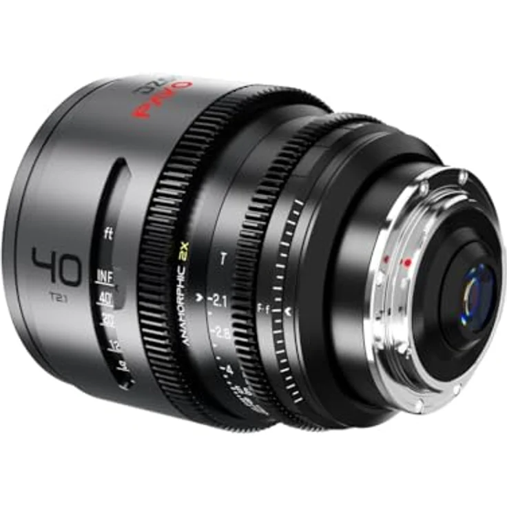 DZOFILM Pavo 2X Anamorphot 6-Objektiv-Set, S35 PL/EF-Mount, Brennweiten 28/32/40/55/75/100mm T2.1/T2.4 – Bild 4