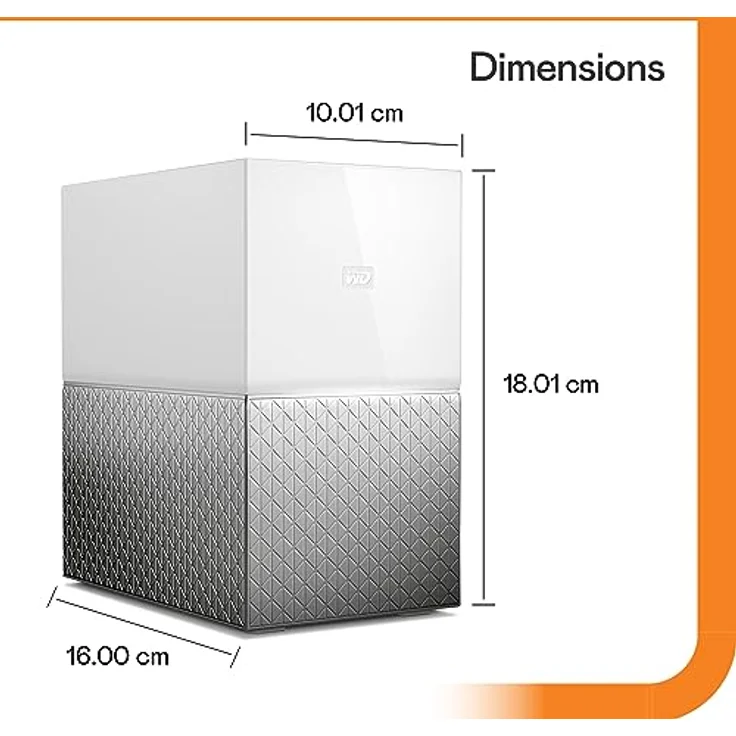 WD My Cloud Home Duo 8 TB Persönlicher Cloudspeicher - externe Festplatte 2-Bay - WLAN, USB 3.0. Backup, Videostreaming - WDBMUT0080JWT-EESN – Bild 2