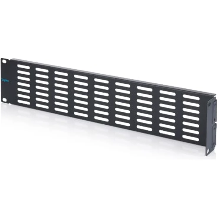 DIGITUS 19 Zoll Blindabdeckung mit Lüftungsschlitzen & Scharnier, modular einsetzbar, 2HE – Bild 1
