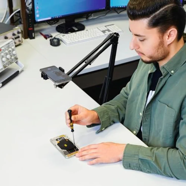 Hama Flexibler Gelenkarm 700 II, Smartphone-Halter mit Tischklemme, max. Höhe 70 cm, für Smartphones von 5,8 bis 9,2 cm breit – Bild 2