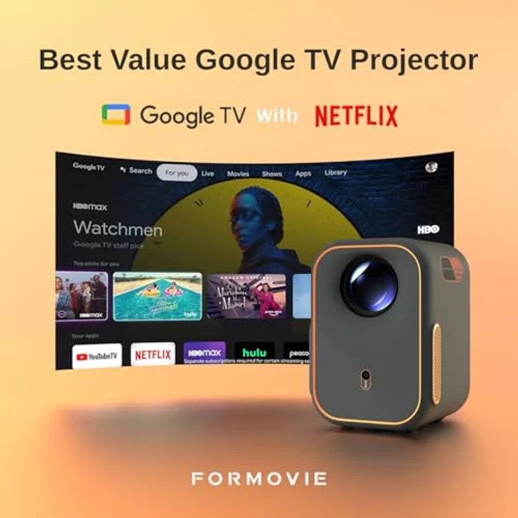 Formovie Xming Episode One Netflix Projektor, WiFi Bluetooth, 1080P 4K, Dolby Audio, Outdoor Tragbar – Bild 3