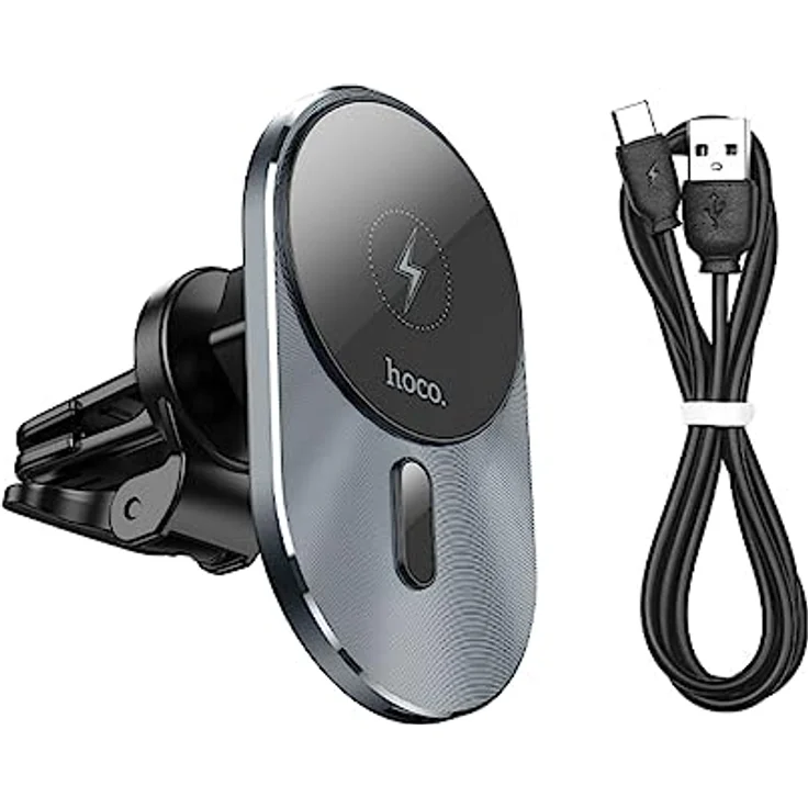 Hoco CA91 Magnetische Autohalterung für Smartphones, bis zu 15 W, Schwarz – Bild 6