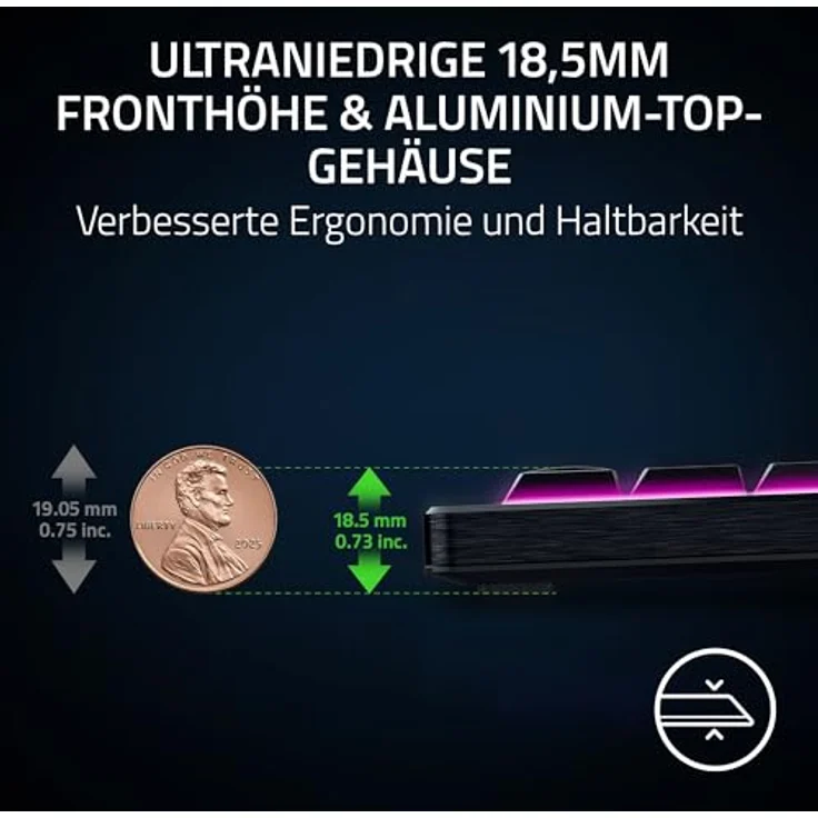 Razer BlackWidow V4 Tenkeyless HyperSpeed, kabellose Hot-Swap-Gaming-Tastatur mit Orange Switch, DE Layout, multifunktionalem Drehregler & 3 Funktionstasten, hyperschneller 2,4 GHz Wireless & Bluetooth, bis zu 980 Stunden Akkulaufzeit, Razer Chroma RGB Beleuchtung – Bild 5
