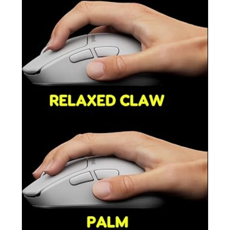 Pulsar X3 CrazyLight Medium Wireless Gaming Maus, 32.000 DPI Sensor, 8K Polling-Rate, Uyuni White – Bild 4