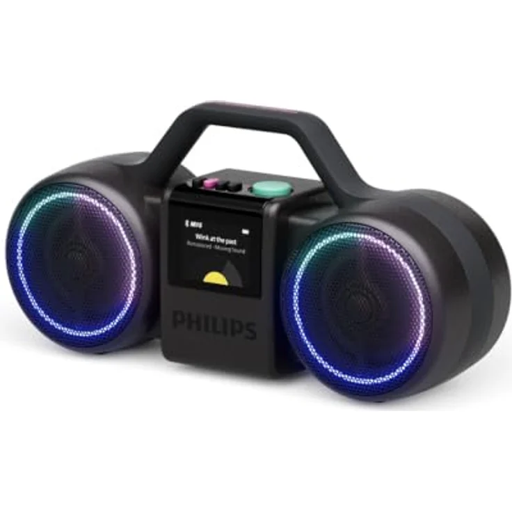 Philips TAMS60 - The Roller Boombox - Bluetooth-Lautsprecher mit 120 W, IP67 Wasserfest, 24 Stunden Akku, Schwarz – Bild 1