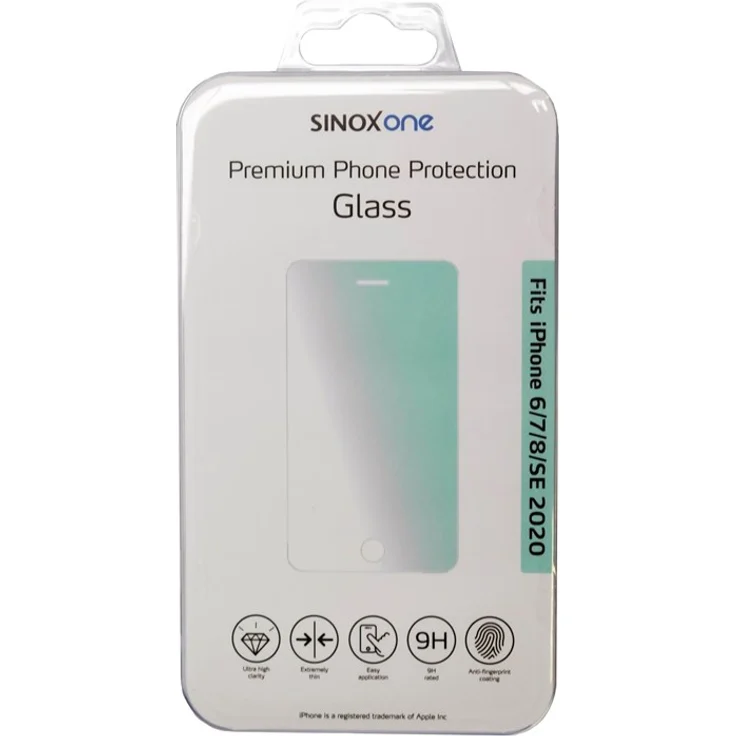 Sinox Protection Glass iPhone 6/7/8/SE®, Displayschutzfolie aus Glas für Apple iPhone 6, 6s, 7, 8, SE (2. Generation)