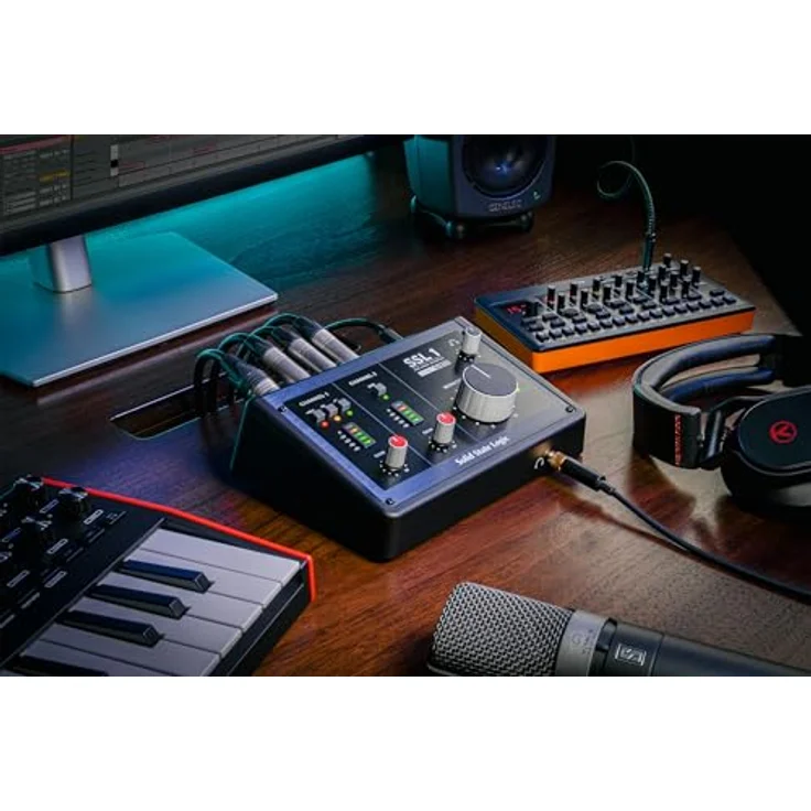 Solid State Logic SSL 1 USB-C-Audio-Interface mit 2 Eingängen, 2 Ausgängen und hochwertigem Mikrofonvorverstärker, Schwarz – Bild 5