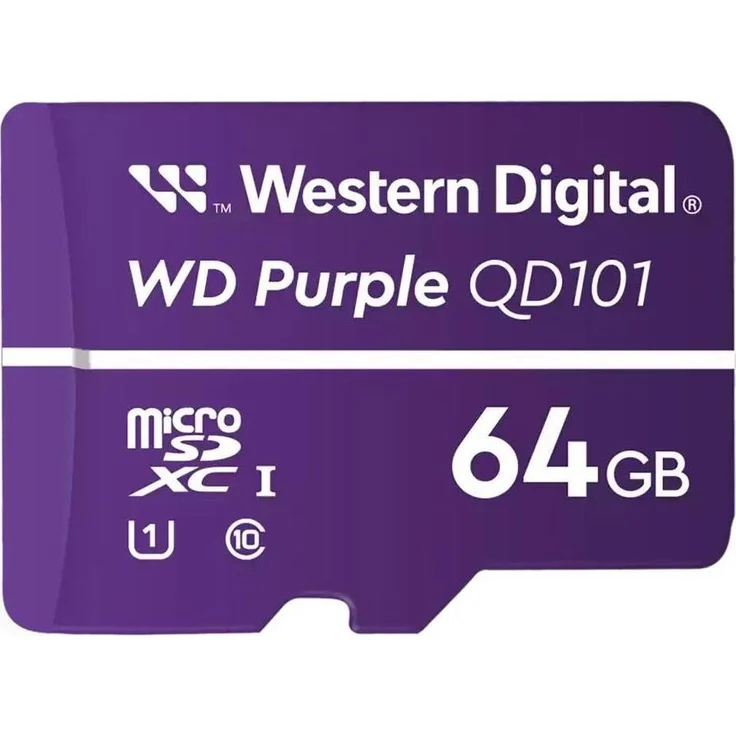 WD Purple SC QD101, 64 GB microSDXC Speicherkarte, UHS Speed Klasse U1, violett