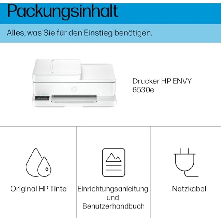 HP Envy 6530e All-in-One-Drucker, Drahtlos, HP+ , HP Instant Ink, Touchscreen, Fotodruck, 5x5 und 4x12 Panorama, Scannen an HP Cloud, Schwarz – Bild 4