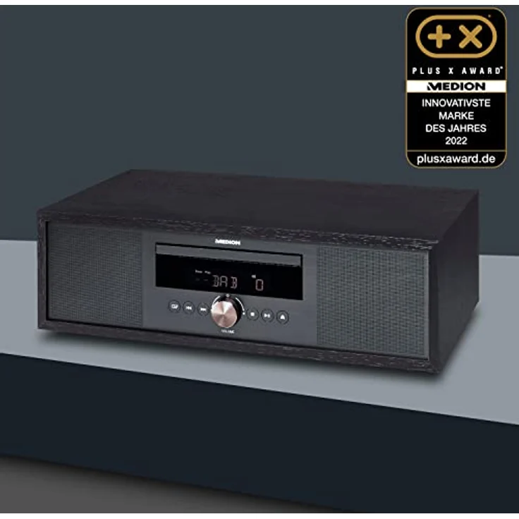 MEDION P64145 All in One Audio System (DAB+, CD, MP3, PLL UKW Radio, USB, Kompaktanlage, Elegantes Design, Weckfunktion, Sleep Einschlafautomatik) anthrazit – Bild 2