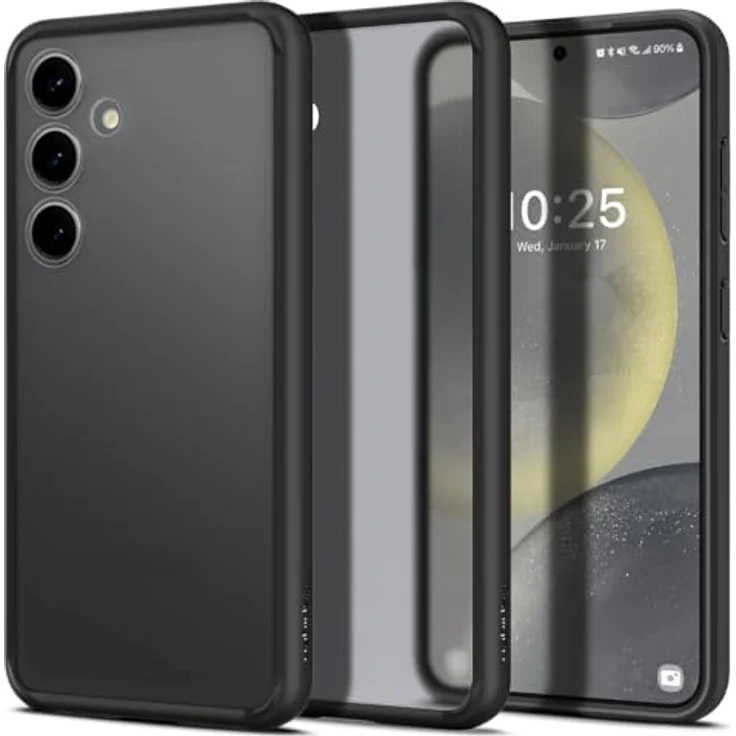 Spigen Ultra Hybrid Hülle Kompatibel mit Samsung Galaxy S24 Plus -Frost Schwarz -Schutzrand für Display und Kamera -Air Cushion Technologie – Bild 1