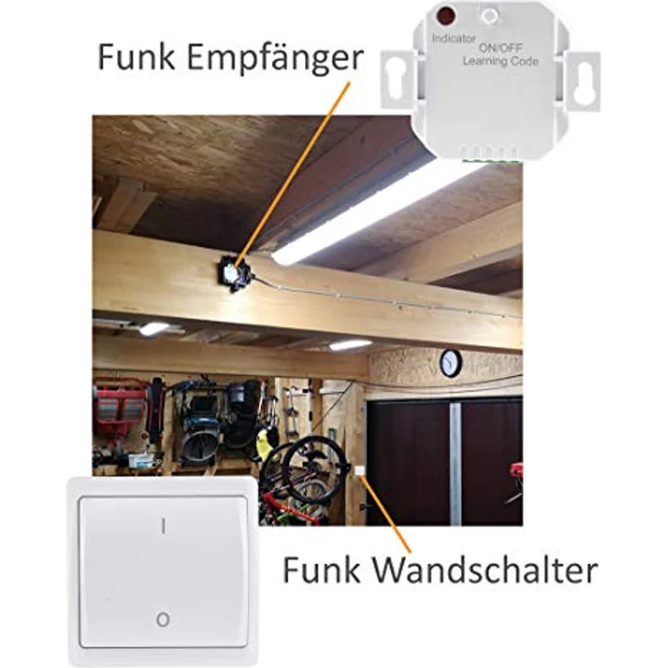 Funk Starter-Set No.2 Pilota Casa Wandschalter + UP Empfänger, 433,92Mhz – Bild 5