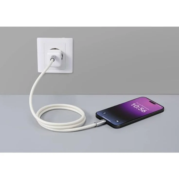 Renkforce USB-C Kabel 0.50 m, USB 2.0 mit hochwertigem, biegsamem Mantel, Weiß – Bild 4