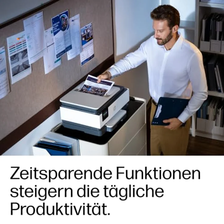 HP OfficeJet Pro 8122 All-in-One 3 in 1 Tintenstrahl-Multifunktionsdrucker, grau, Duplex-Druck, farbiger Touchscreen, HP Instant Ink-fähig – Bild 8