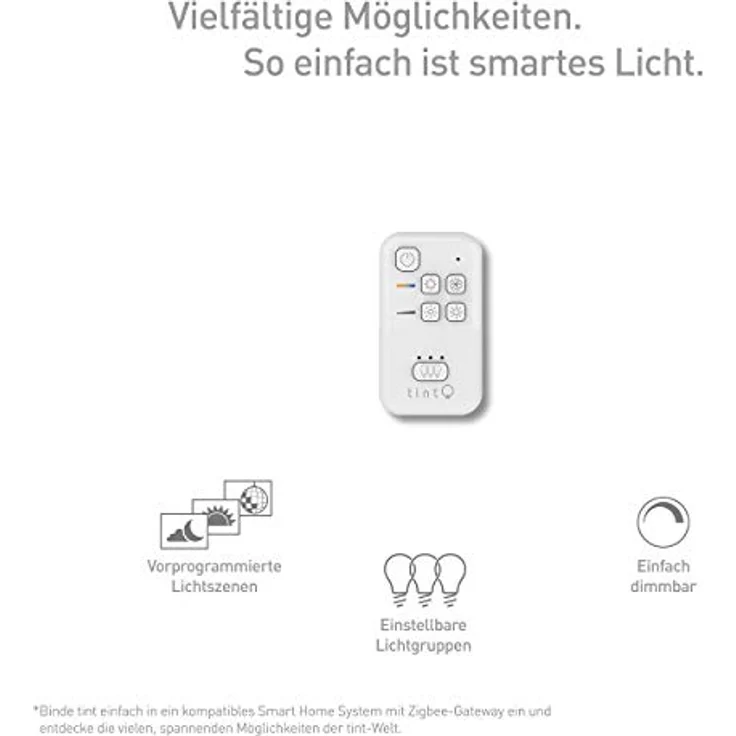 TINT tint Fernbedienung weiß Remote Control, Smartes Lichtsteuerungs-Tool mit intuitiver Bedienung – Bild 4