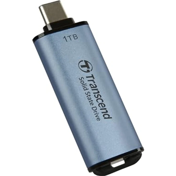 Transcend Portable SSD ESD300C 1TB USB Typ-C 10 Gbit/s PS4/PS5-kompatibel, Blau – TS1TESD300C – Bild 4