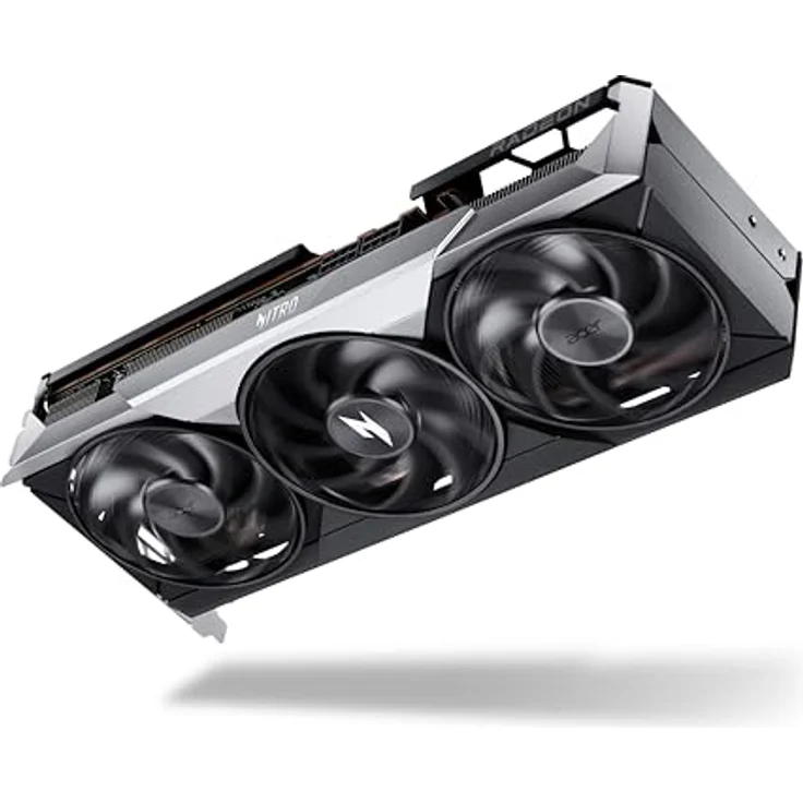 Acer Nitro RX 9070 16G XT OC, Grafikkarte mit 16 GB GDDR6, schwarz, PCIe 5.0, bis zu 7680 x 4320 px, multidisplayfähig – Bild 1