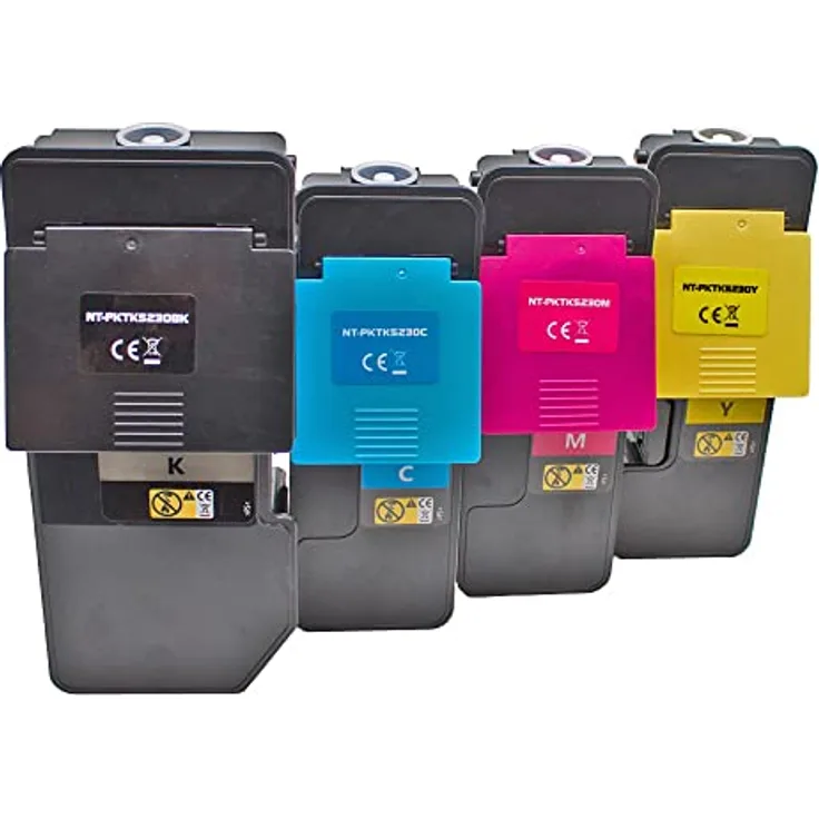 ABC Tonerkartusche Set 4x, Kompatibel für Kyocera TK-5230, Schwarz, Cyan, Magenta, Gelb, Seitenleistung bis 2600 Seiten