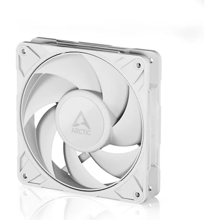 ARCTIC P12 Pro PST, 120 mm PWM Gehäuselüfter mit Y-Kabelsplitter, 600–3000 rpm, hydrodynamisches Gleitlager - Weiß