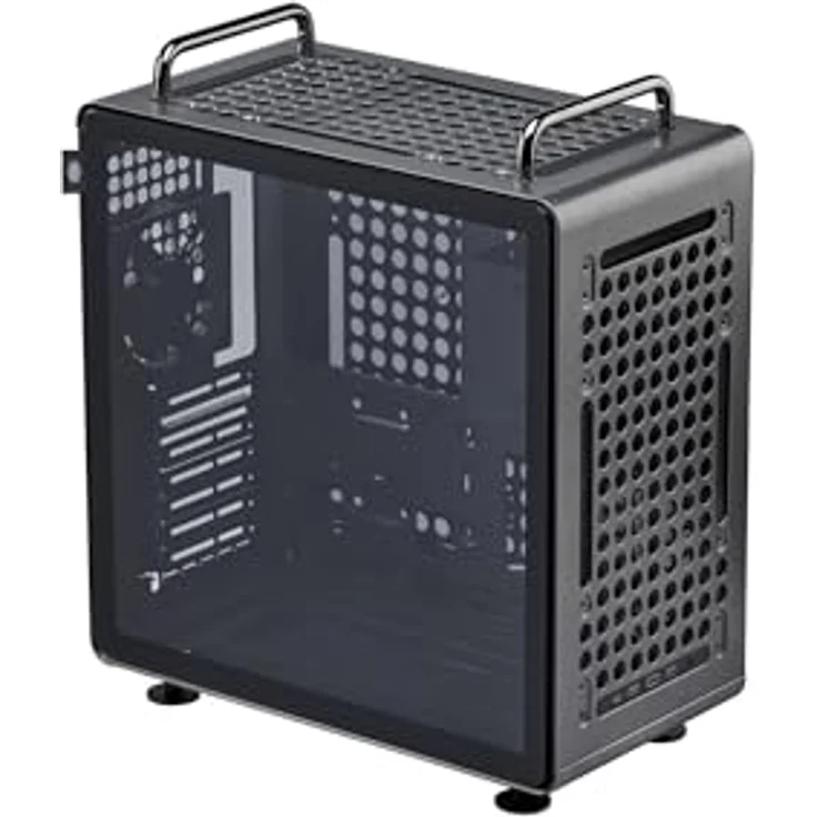Cooler Master QUBE 540 Stardust Iron, Kompaktes ATX-Gehäuse mit Tempered Glass, flexible Layout-Optionen, Unterstützung für 360-mm-Flüssigkeitskühlung und E/A-Panel mit USB-C – Bild 2