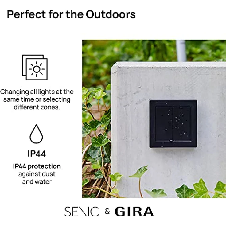 Senic Friends of Hue Outdoor Switch batterieloser Schalter Homekit Schwarz (100187) – Bild 4