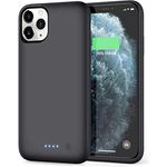 iPosible Akkuhülle für iPhone 11 Pro Max,7800mAh Zusatzakku Ladehülle Handyhülle Akku Battery Case Powerbank Hülle für iPhone 11 Pro Max [6,5 Zoll] Tragbare Akku Hülle Akku Case-Schwarz