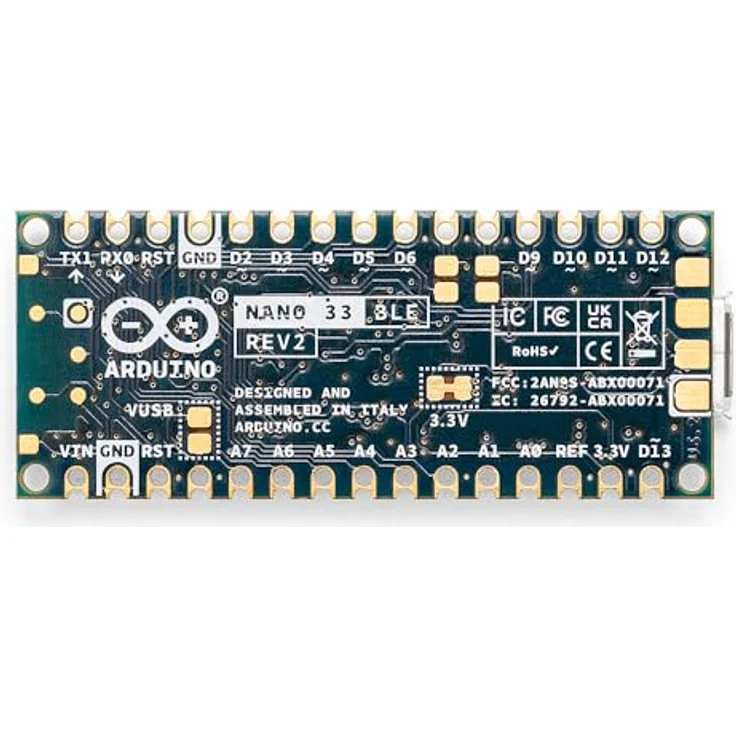 Arduino Nano 33 BLE Rev2 - [ABX00071] - nRF52840 - Micropython, Kleiner Formfaktor, Bluetooth® Low Energy, 3V3 – Bild 2
