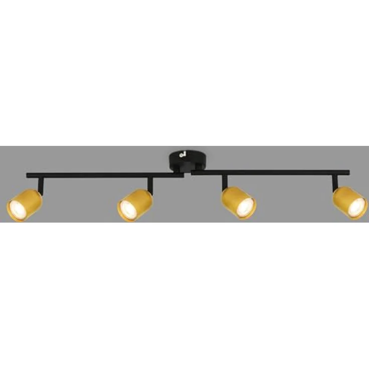 BRILONER Deckenlampe, 4-flammig, schwenkbar, Schwarz-Gold – Bild 1