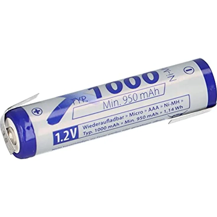 Akkuman.de AAA Micro Akku NI-MH 1,2V 1000mAh Z Lötfahne wiederaufladbar + geringe Selbstentladung – Bild 1