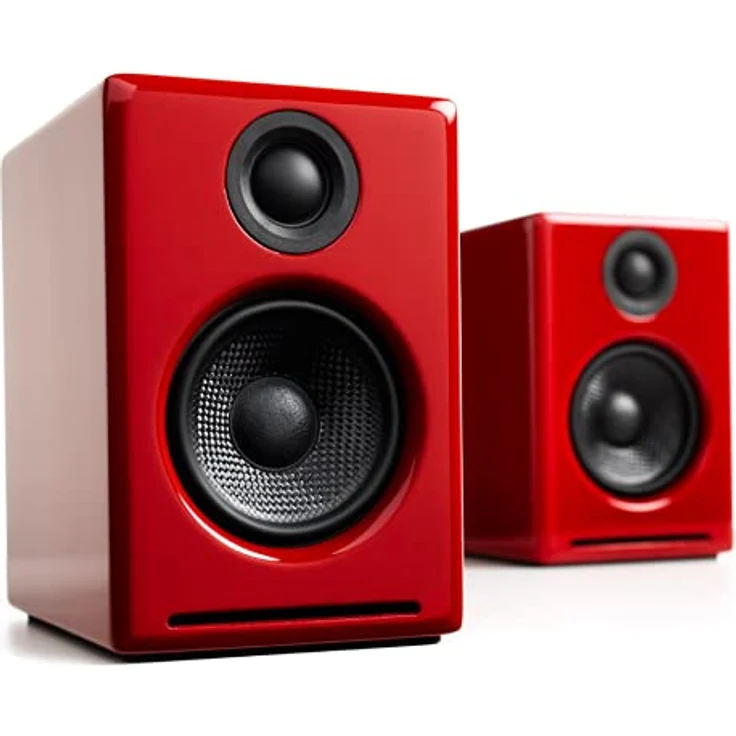Audioengine A2 Plus, Kabellose Bluetooth-Desktop-Lautsprecher mit 60 W, individuellen Klangabstimmungen und Holzgehäuse – Bild 1