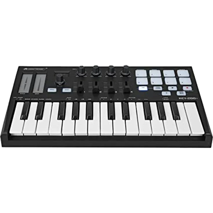 OMNITRONIC KEY-288+ MIDI-Controller | USB-MIDI-Controller mit OLED-Display, 25 Tasten, 8 Pads, je 4 Regler und Fader, für Musiker, Produzenten und DJs – Bild 3