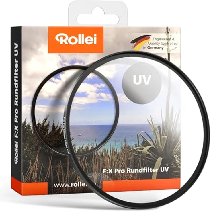 Rollei Extremium Rundfilter UV 62 mm - UV Filter und Schutzfilter mit Titan-Ring aus Gorilla Glas mit spezieller Beschichtung - Größe: 62 mm – Bild 2