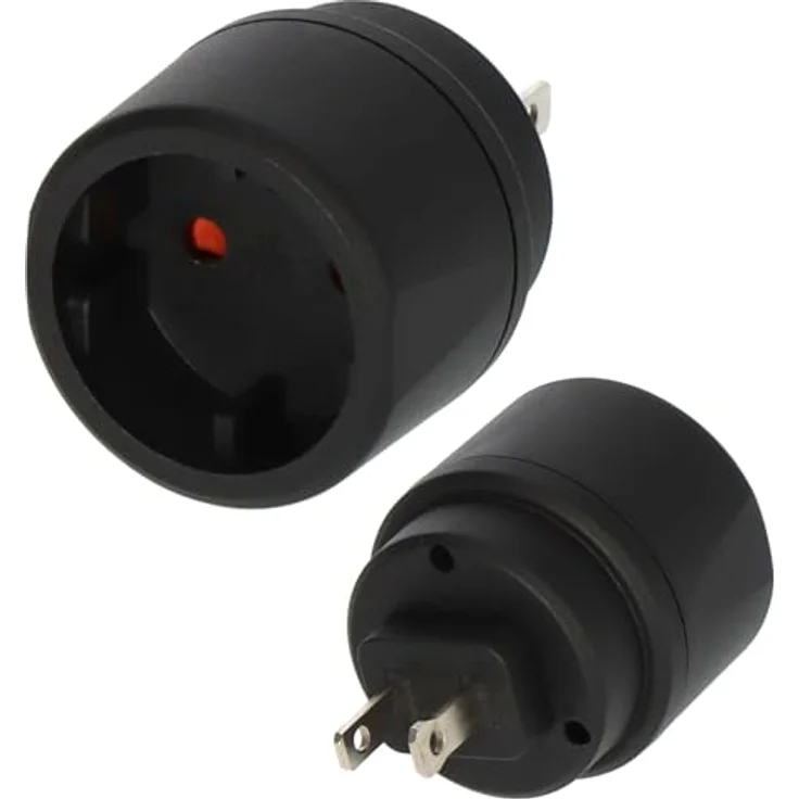 Brennenstuhl Reisestecker - Reiseadapter (Reise-Steckdosenadapter für: USA, Japan Steckdose und Euro-Konturen-Stecker) schwarz – Bild 2