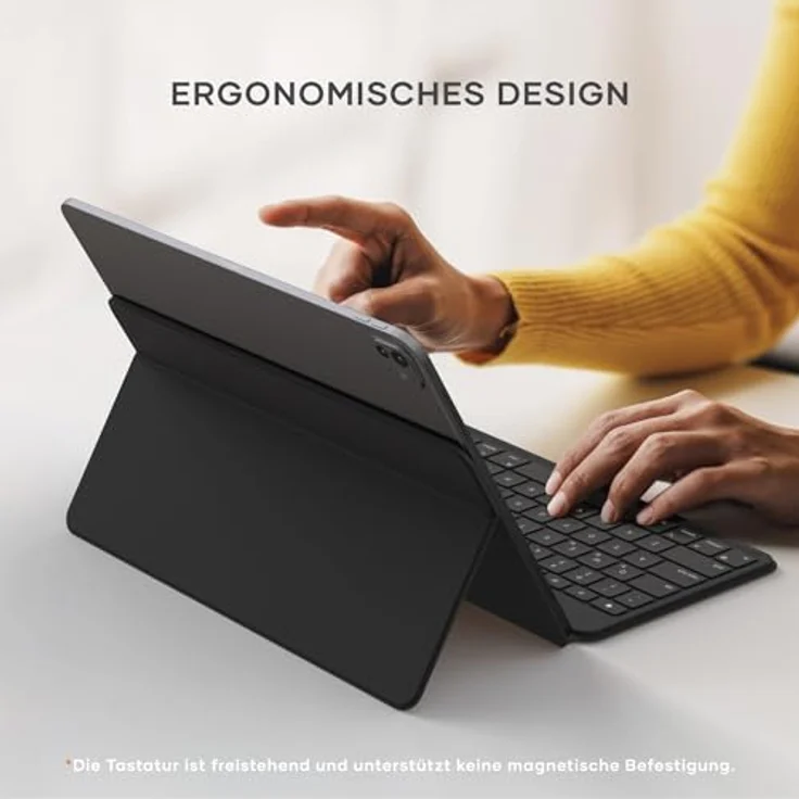 Satechi OntheGo Bluetooth Tastatur mit integrierten Standfuß, Schwarz, Scissor-Switch-Tasten, USB-C-Anschluss – Bild 6