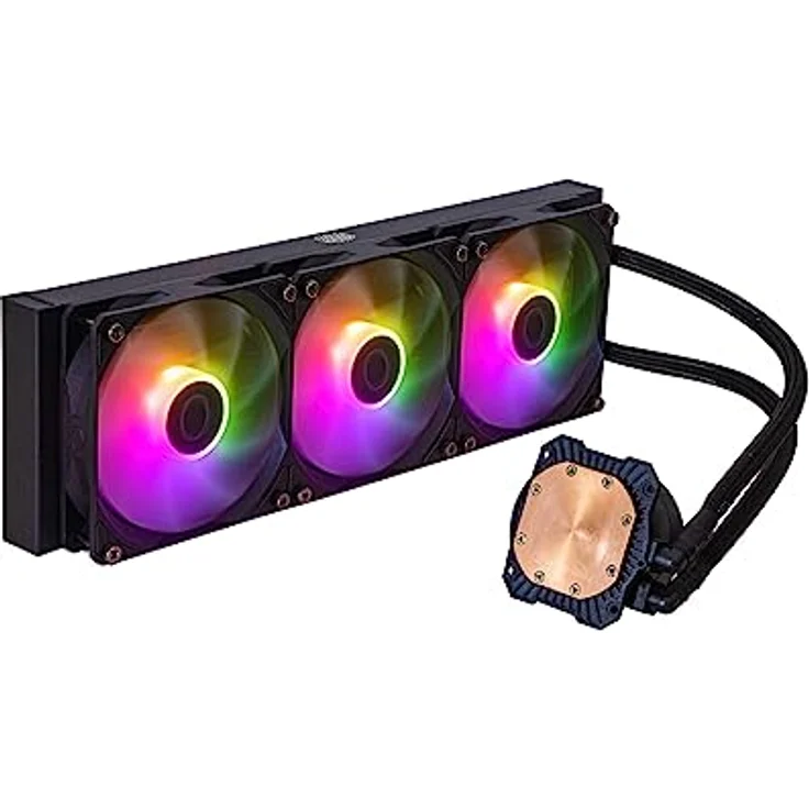 Cooler Master MasterLiquid 360L Core ARGB Wasserkühlung - CPU-Flüssigkeitskühler mit Zweikammer-Gen-S-Pumpe, überlegende PC-Kühlung mit 120mm ARGB-Lüfter, LGA 1700- und AM5-Halterungen – Schwarz – Bild 4