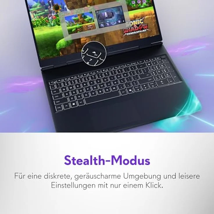 Alienware 16 Aurora Gaming Laptop AC16250, 16" WQXGA 120Hz, Intel Core 7 240H, NVIDIA GeForce RTX 5060, 16GB DDR5 RAM, 1TB SSD, Windows 11 Home, QWERTY International US – Interstellar Indigo – Bild 4