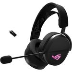 ASUS ROG Pelta kabelloses RGB Gaming Headset (ROG SpeedNova, Bluetooth, 2,4 GHz, USB-C, 50-mm-ROG-Titanmembran-Treibern, 10-mm-Superbreitband-Boom-Mikrofon, 309g leicht, Aura Sync RGB)