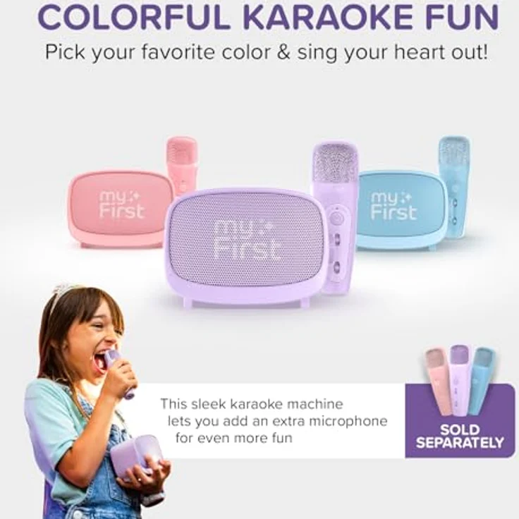 myFirst Voice 2, Tragbares interaktives Mikrofon & Wireless-Lautsprecher mit Bluetooth, Lila, Stimmwechselfunktion und Hallkontrolle – Bild 7