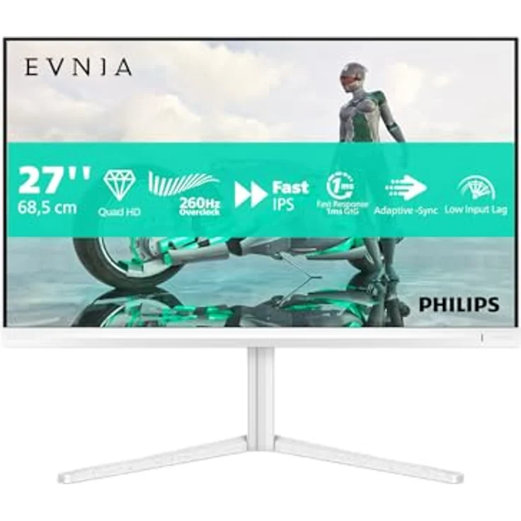 Philips 27M2N3501PA 27 Zoll QHD Monitor, 260Hz, Fast IPS, 0,3ms MPRT, Adaptive Sync, HDR400, Höhenverstellung, Schwarz – Bild 2