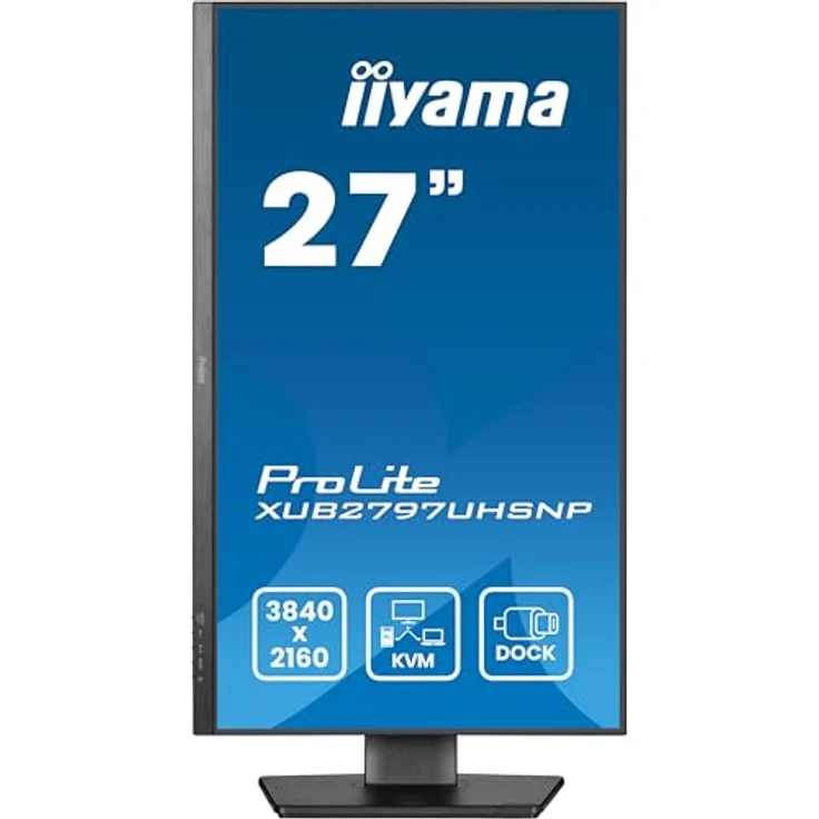 iiyama Prolite XUB2797UHSNP-B1 27" 4K UHD IPS LED-Monitor mit USB-C Dock, KVM-Switch und RJ45 LAN, schwarz – Bild 4