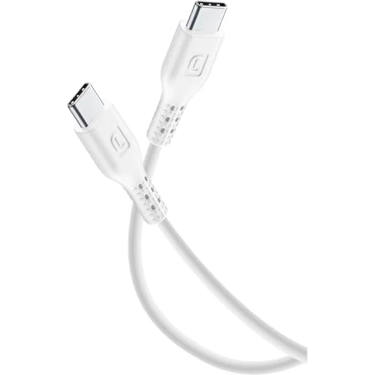 CELLULAR LINE USB Typ-C auf USB Typ-C Verbindungskabel, 1,2 m, Weiß - Schnelllade- und Datenübertragung Kabel für alle USB-C Geräte – Bild 1