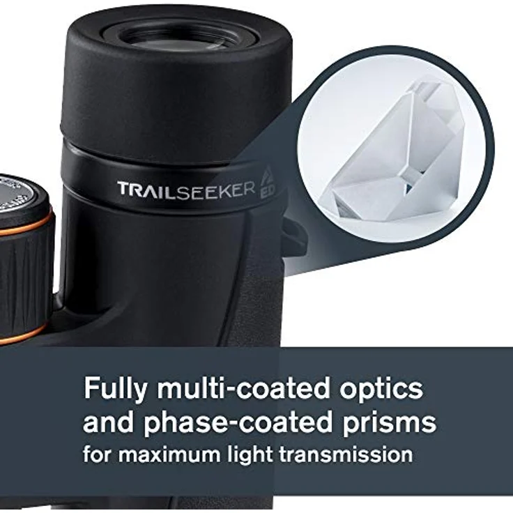 Celestron 71405 TrailSeeker ED 8 x 42 Dachkantprismenfernglas, Schwarz, Wasserfest, Naheinstellgrenze 6,5 Zoll – Bild 4