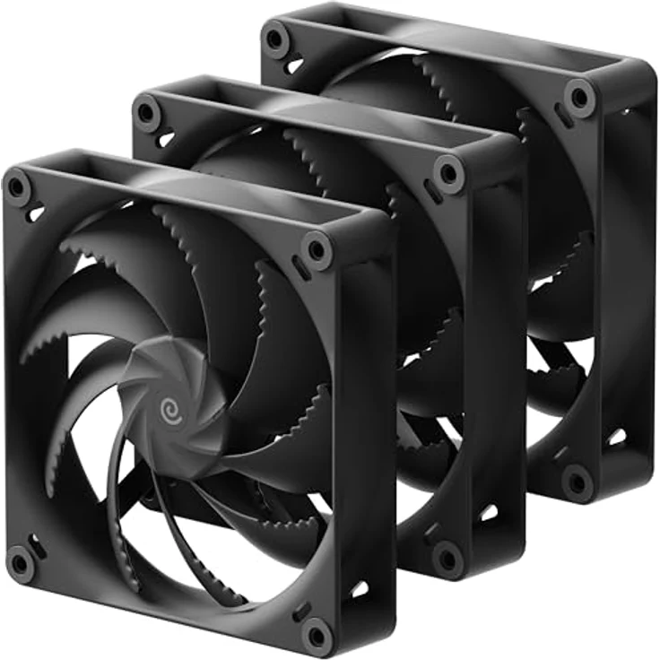 Havn H14 PWM Lüfter, 140mm Gehäuselüfter, geräuschlos, 3er-Pack, schwarz – Bild 1
